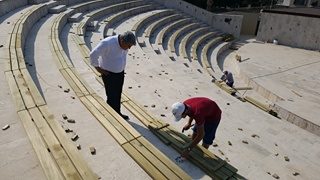 Amfi Tiyatro da yenileme çalışmaları tamam