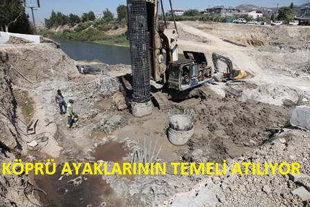 Güzelburç köprüsünün inşası sürüyor
